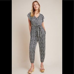 Anthropologie Zadie Satin Jumpsuit